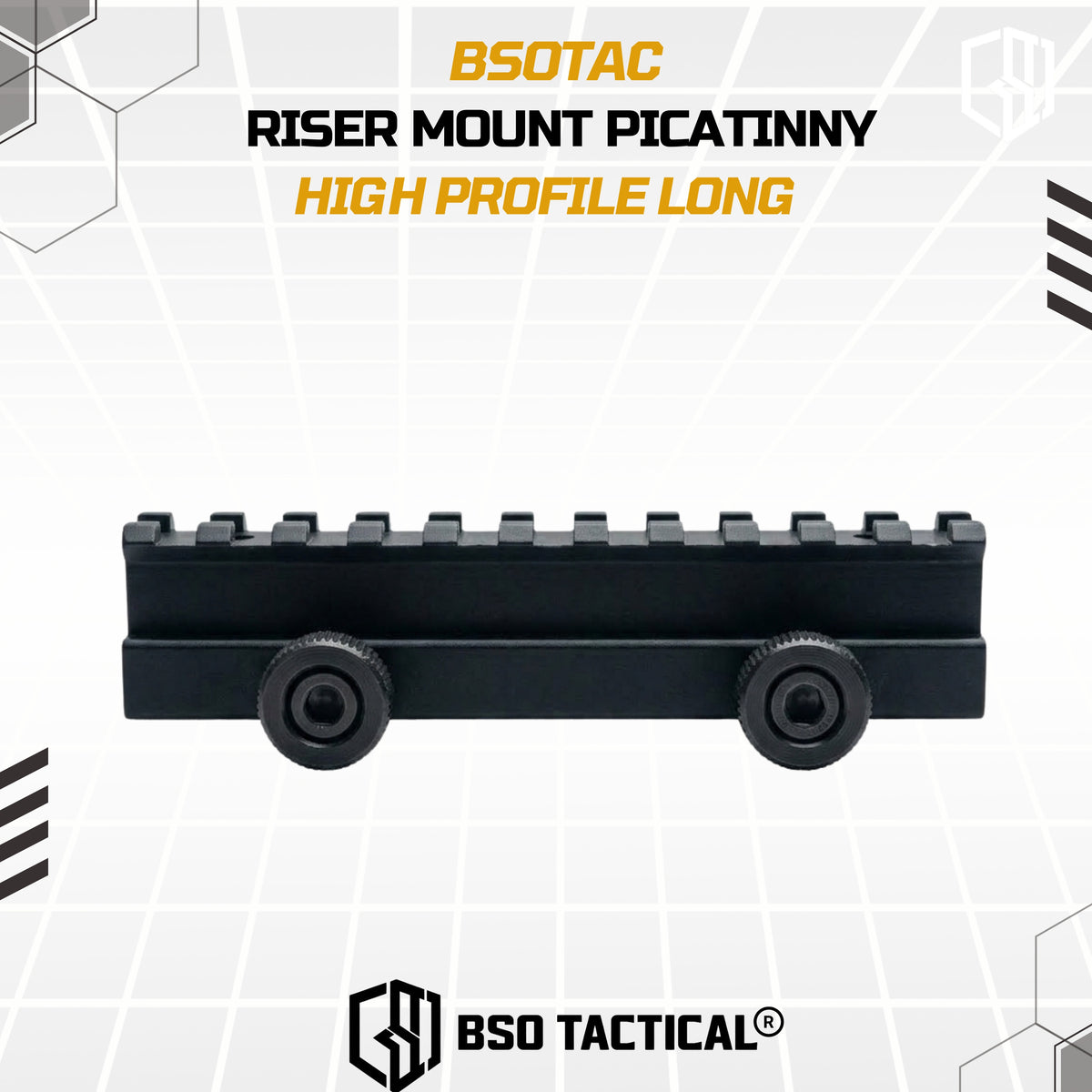 Riser Mount Picatinny High Profile Long CNC for Optic Scope Mounting Peninggi Rail