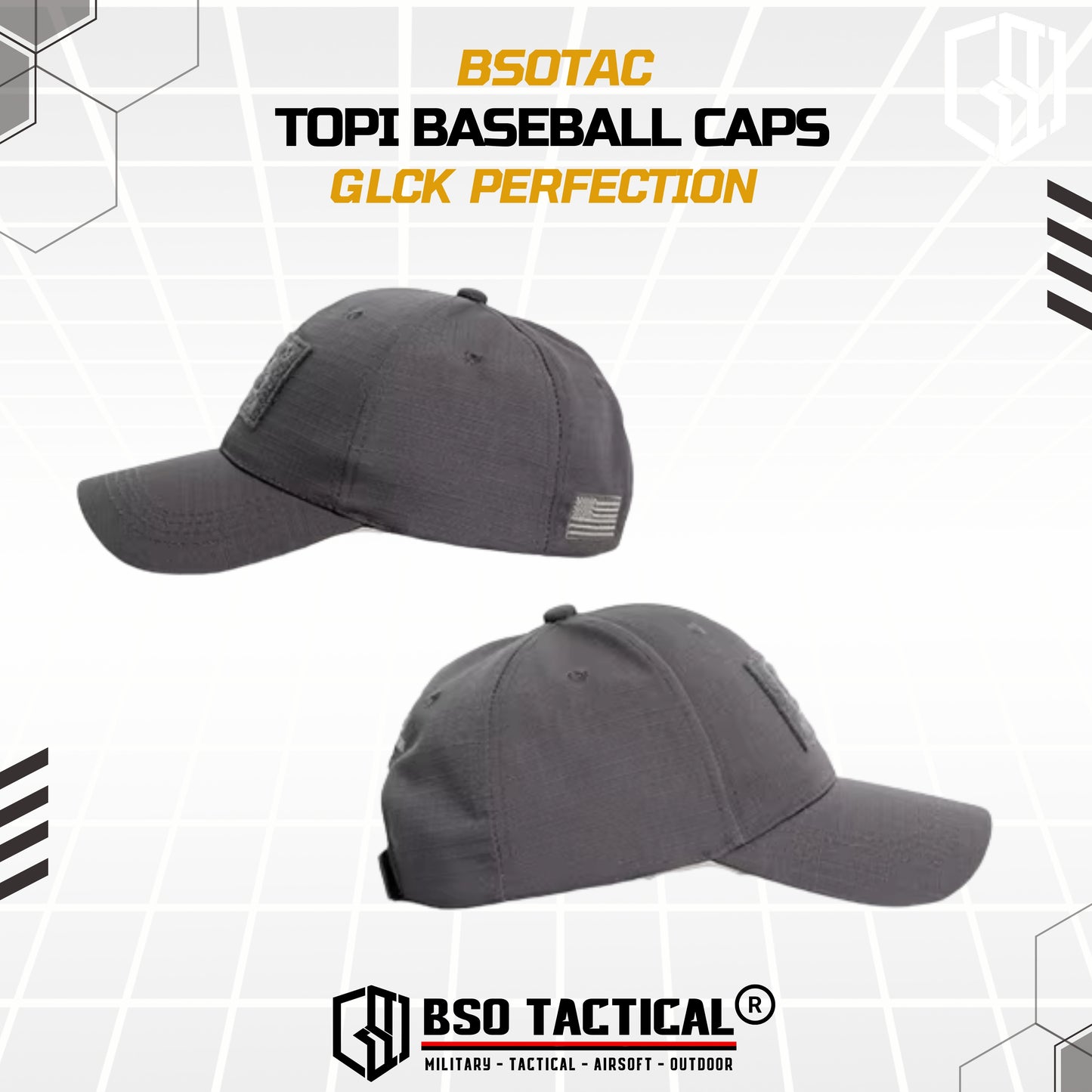 Topi Casual Outdoor GL Perfection Tactical Style With Logo Embroidery Hat Sport