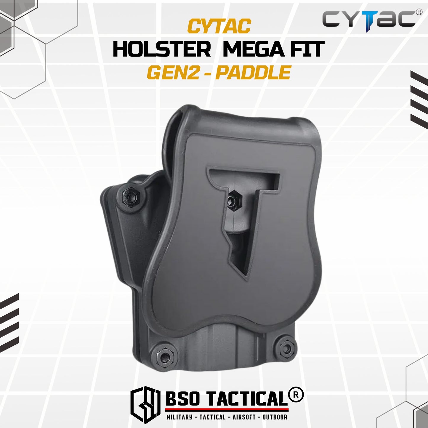 Holster Cytac Mega Fit Gen2 Compact Universal Right Hand ORIGINAL - Belt Clip / Paddle