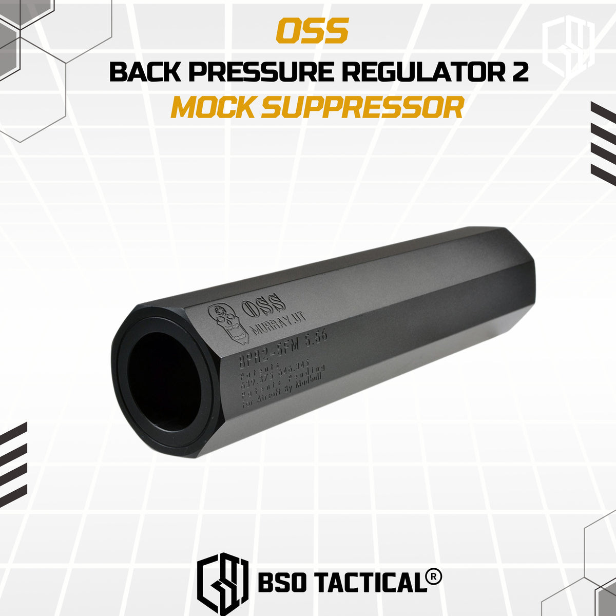 OSS Back Pressure Regulator 2 BPR2 Mock Suppressor 14mm CCW - Metal