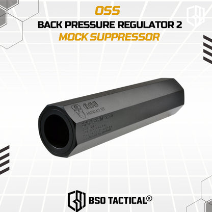 OSS Back Pressure Regulator 2 BPR2 Mock Suppressor 14mm CCW - Metal