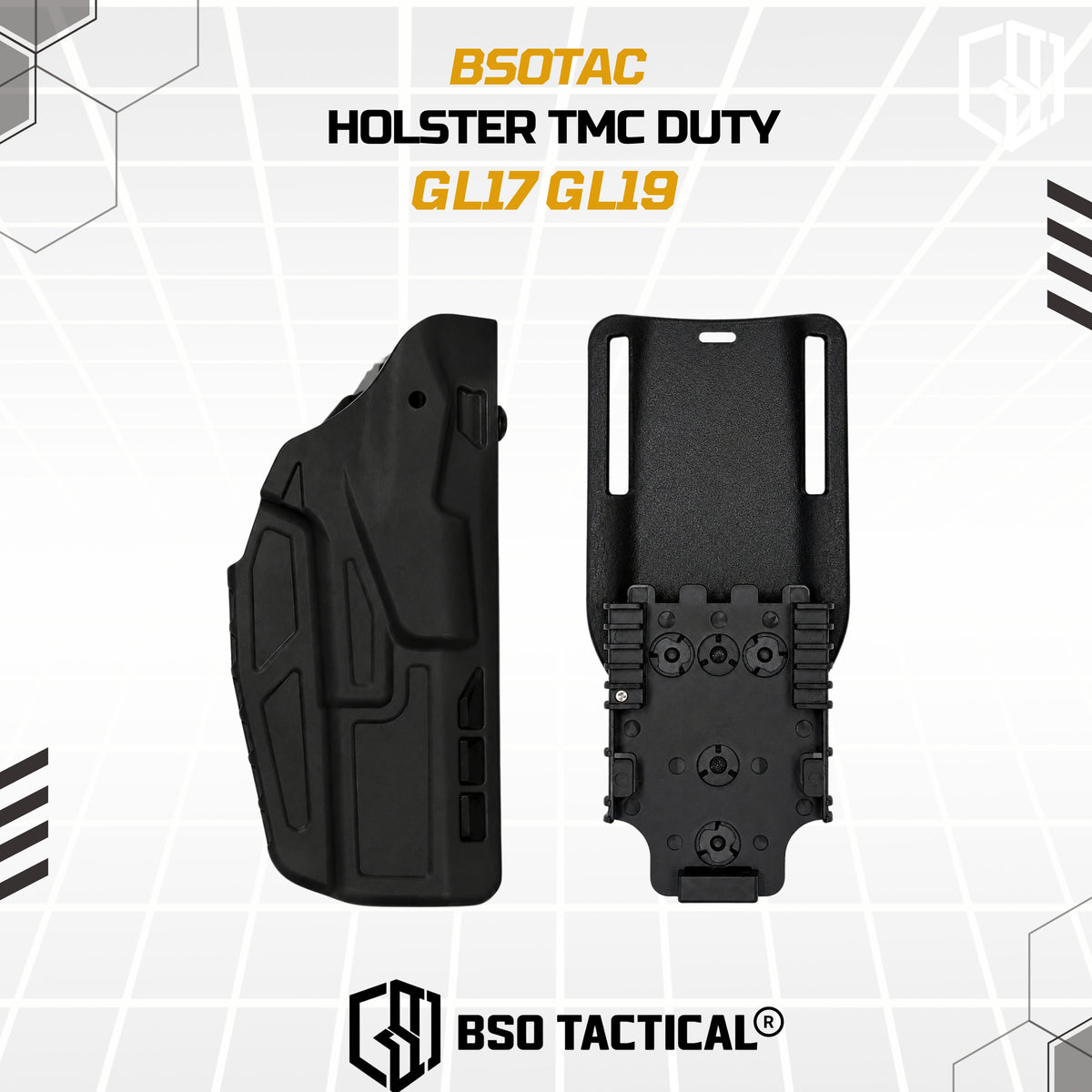 Holster TMC Duty GL17 GL19 Tactical with Belt Drop Adapter Mount Set