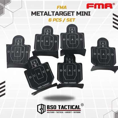 FMA Tactical Practice Mini Target A IPSC Shooting Type 2 Set 6 Pcs - TB1003