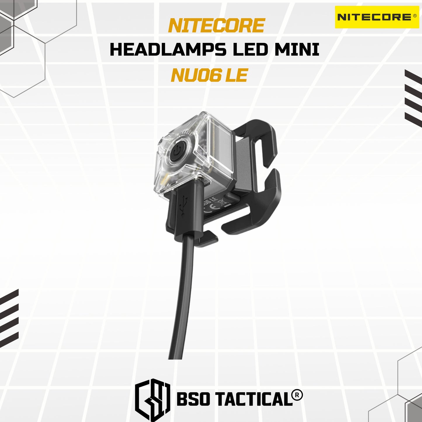 NITECORE Senter LED Mini Headlamp Rechargeable 15 Lumens - NU06 LE