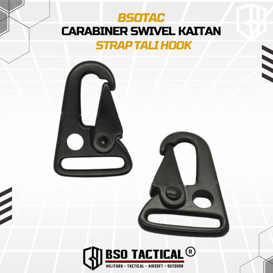 Carabiner Swivel Kaitan Strap Tali Hook Sling Baja Material Pengait Tas Sling Outdoor