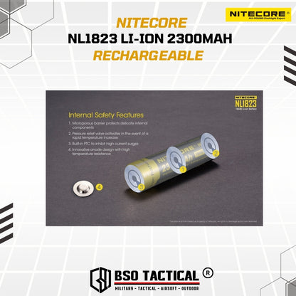 NITECORE Baterai Rechargeable 18650 Li-Ion 3.7V 2300mAh 1 - NL1823