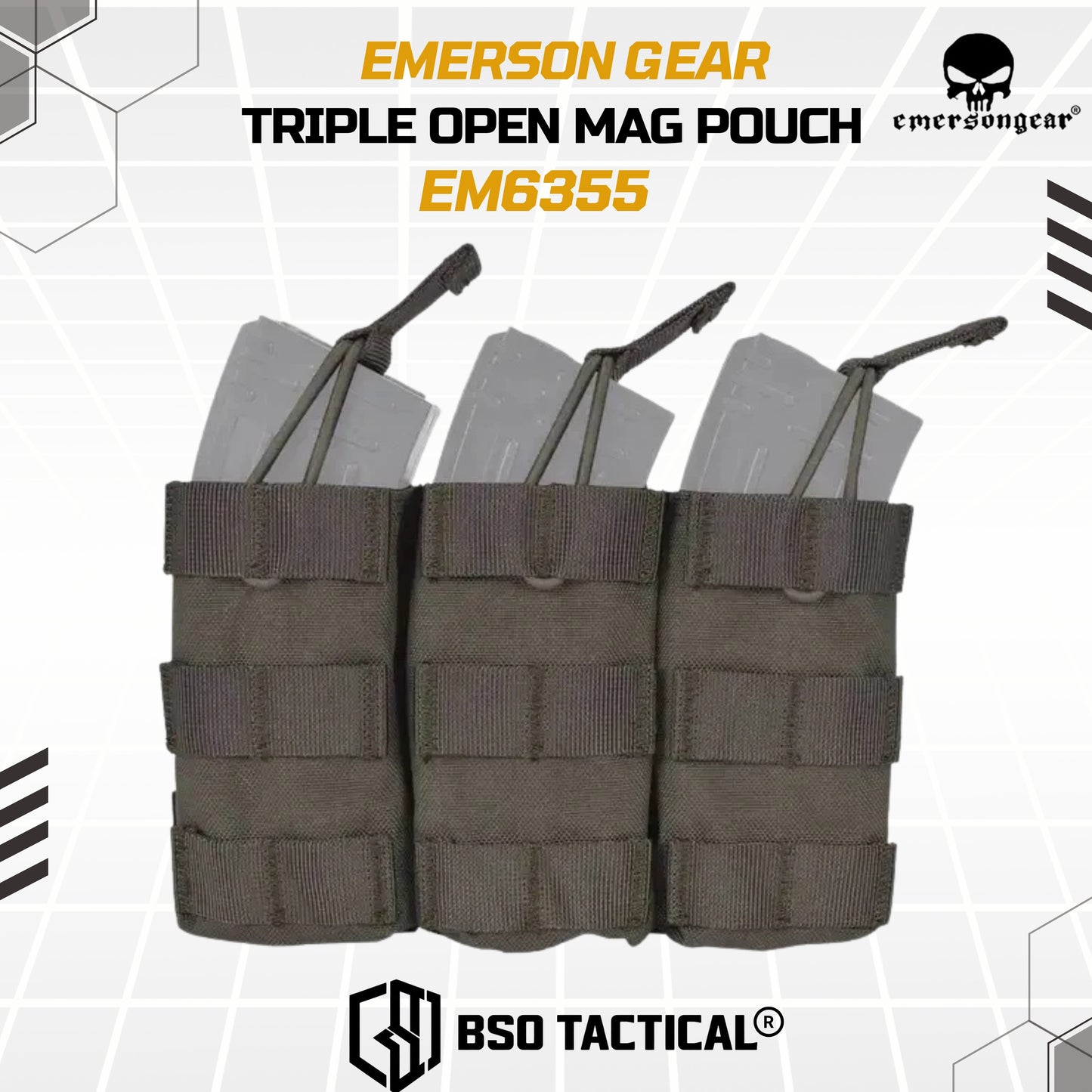 Emerson Gear Pouch Molle Triple Open Mag Pouch 500D Bag