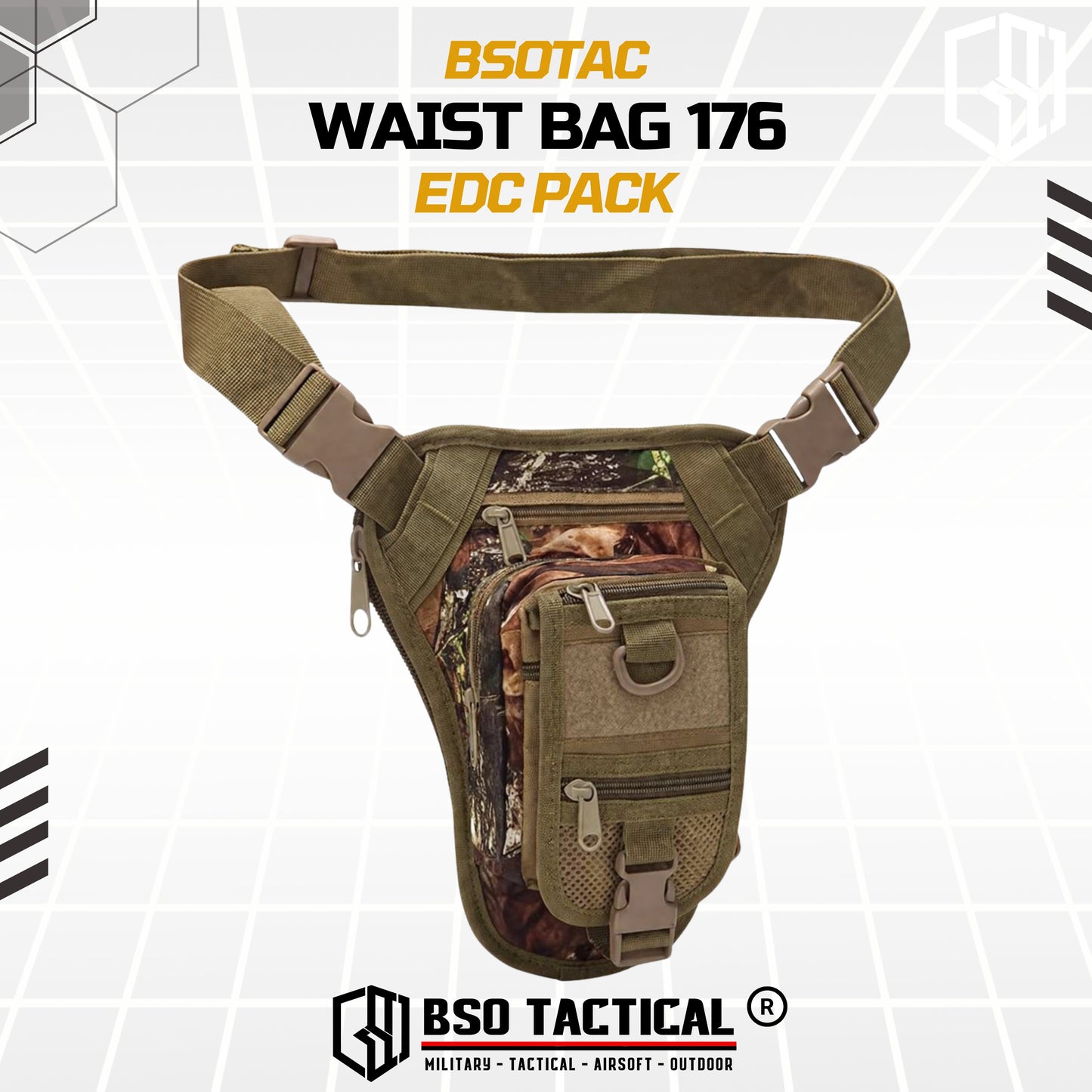 Tas Selempang Pinggang Tactical Waist Bag EDC Pack - TS176