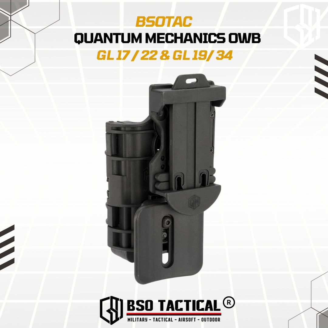 Tactical Holster Quantum Mechanics OWB Quick Release IPSC GL17 19 22