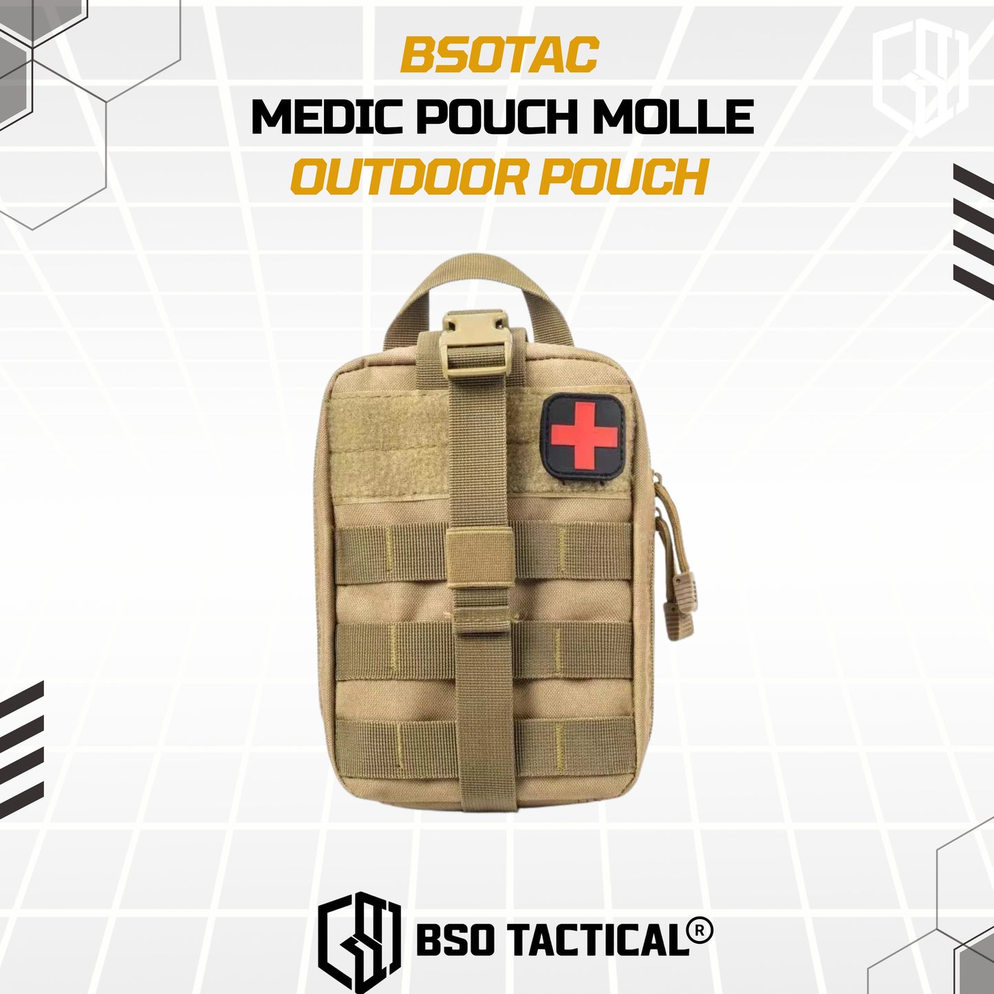 Tactical Medic Pouch 600D Molle Outdoor Military Pouch Free Patch