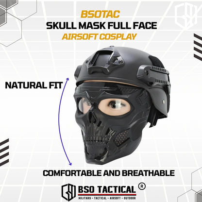 Masker Skull Tactical Outdoor Mask Topeng Full Face Tengkorak Mask for Outdoor Cosplay