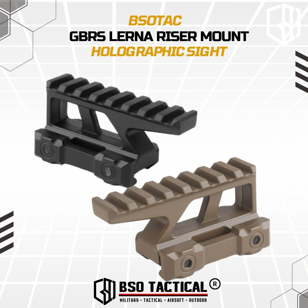 GBRS Lerna Riser Mount Kit Picatinny Rail for Holosight 2.91" CNC