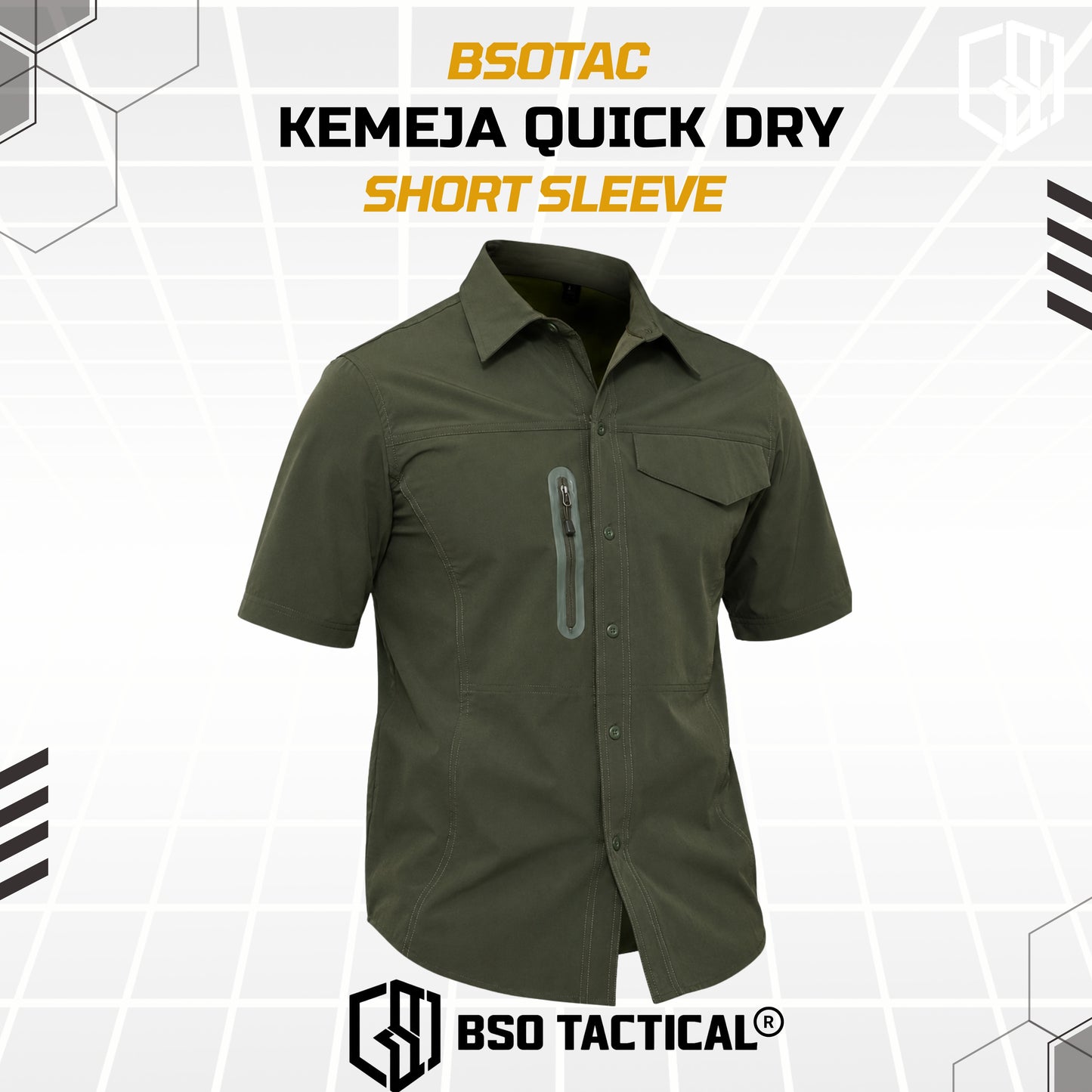 Kemeja Parasut Tactical Quick Dry Combat Short Sleeve Shirt Army Stretch Outdoor Pria Soft Casual Basic