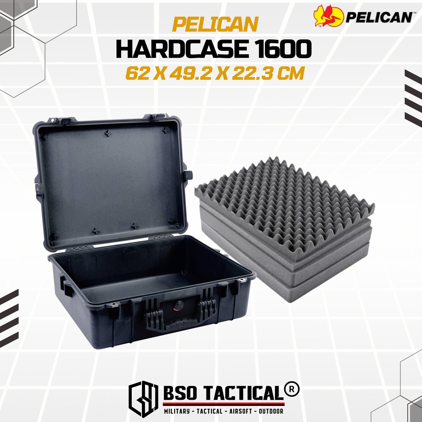 Koper Multifungsi Pelican Protector Hardcase 1600 Outdoor Case - ORIGINAL