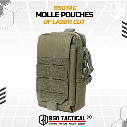 Pouch Tactical Molle Waist Pack EDC Mini Bag Vest Belt - Laser Cut