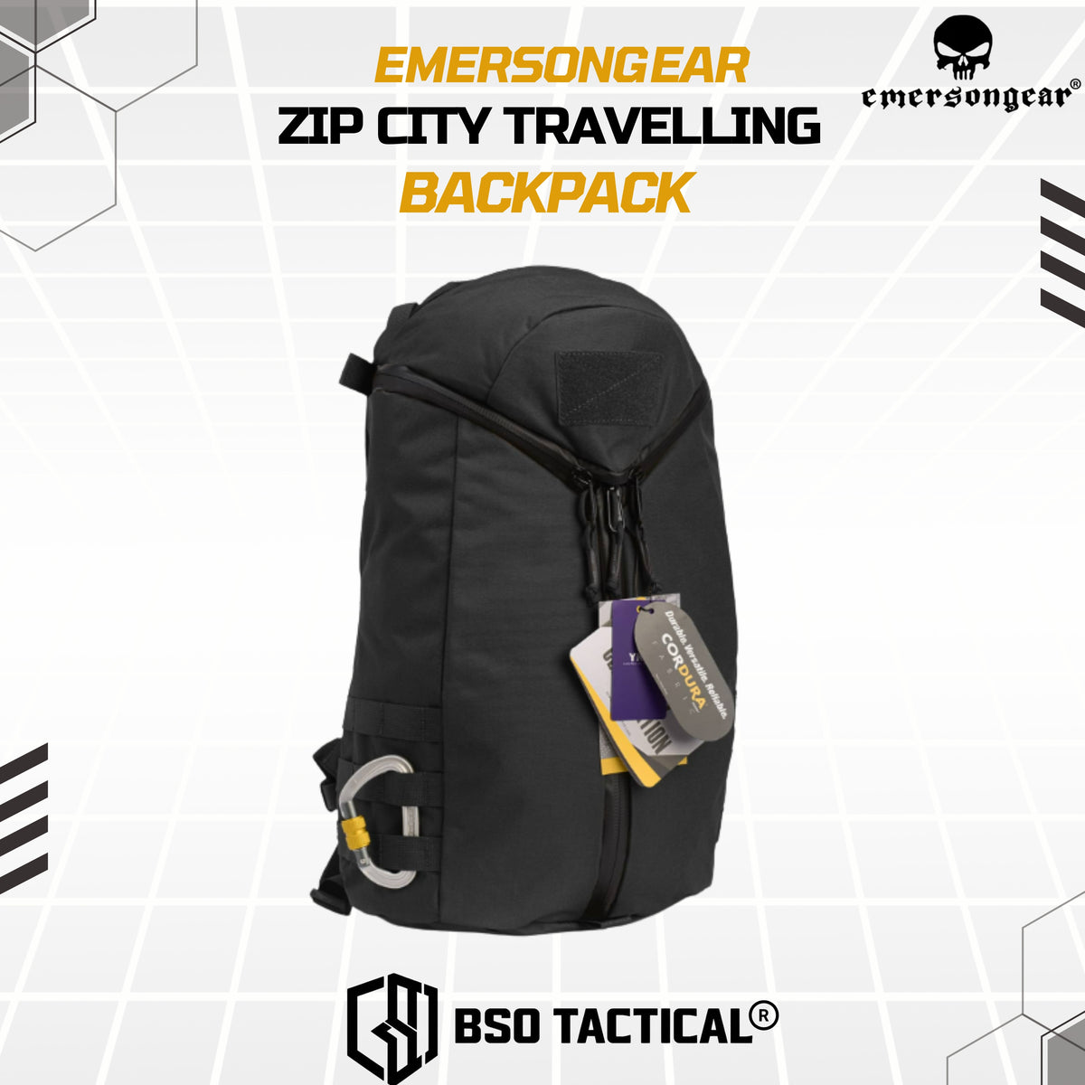 Tas Ransel Outdoor Emerson Zip City Casual EDC Backpack EM9323
