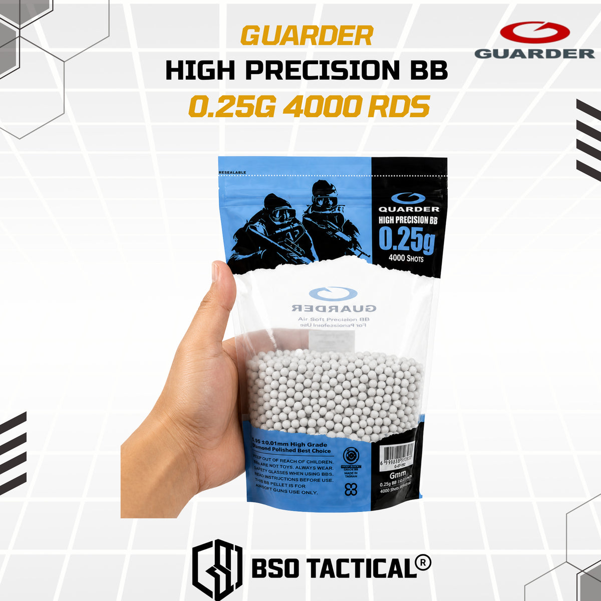 Guarder High Precision Made BB 0.25 0.25 4000 Rds Airsoft - ORIGINAL