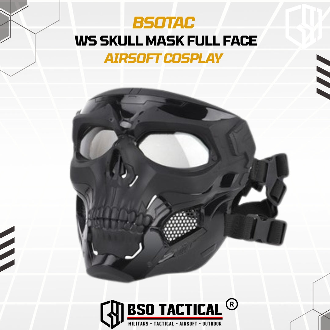 WoSport Masker Full Face Tactical Mask Skull Cosplay Tengkorak Mask Motorcycle