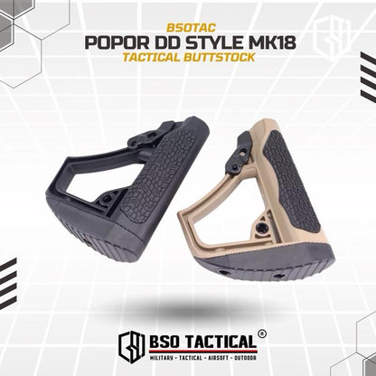 Popor Tactical DD Style Collapsible Buttstock Adjustable for Airsoft AEG GBBR