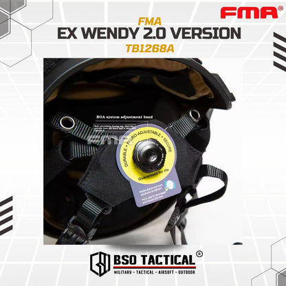 FMA Helmet EX Wendy TWF 2.0 Rail Thick Version Olahraga Outdoor Multifungsi
