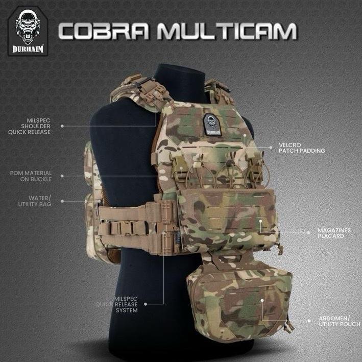 Durhaim Rompi Cobra Series Multicam Vest Tactical Plate Carrier ORIGINAL