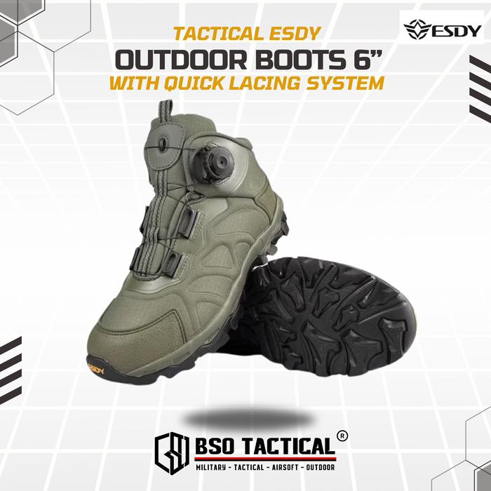 Sepatu Outdoor ESDY 6" Tactical Hiking Boots Import