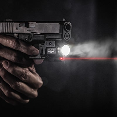 Senter Tactical TLR8 LED Light Combo with Red Laser Picatinny Rail White Flashlight Black