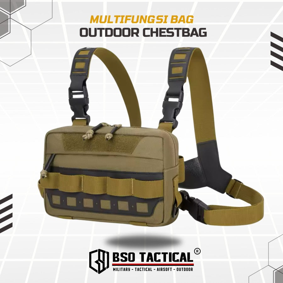 Tas Dada Tactical Chest Bag Multifungdi EDC Fishing Cycling Outdoor Multi Strap Portable