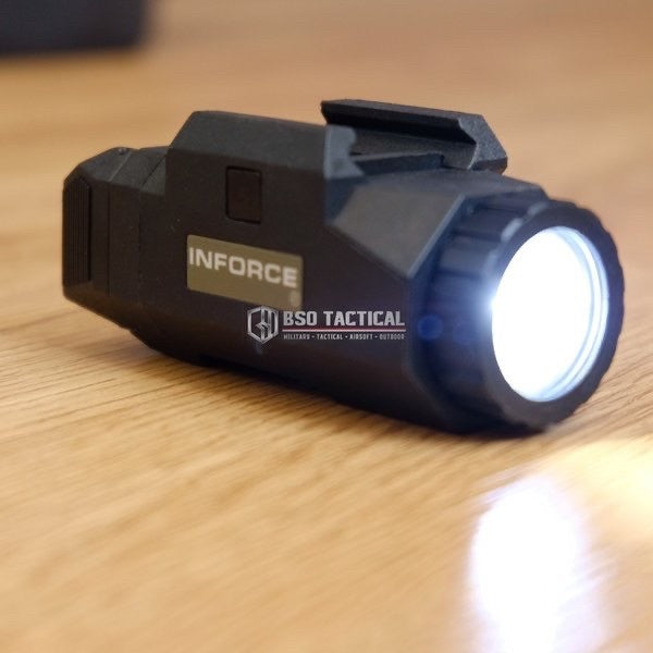 Senter Tactical INF APL Compact LED Flashlight 200 Lumens 20-22mm Picatinny FREE BATTERY CR123 Rechargeable
