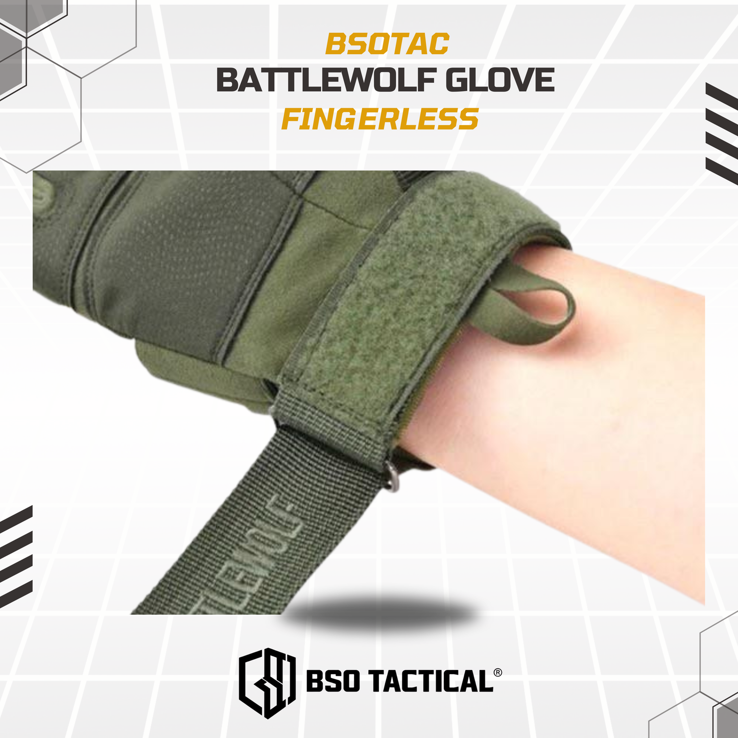 Sarung Tangan Battle Wood Hellstorm Half Finger Outdoor Glove Fingerless