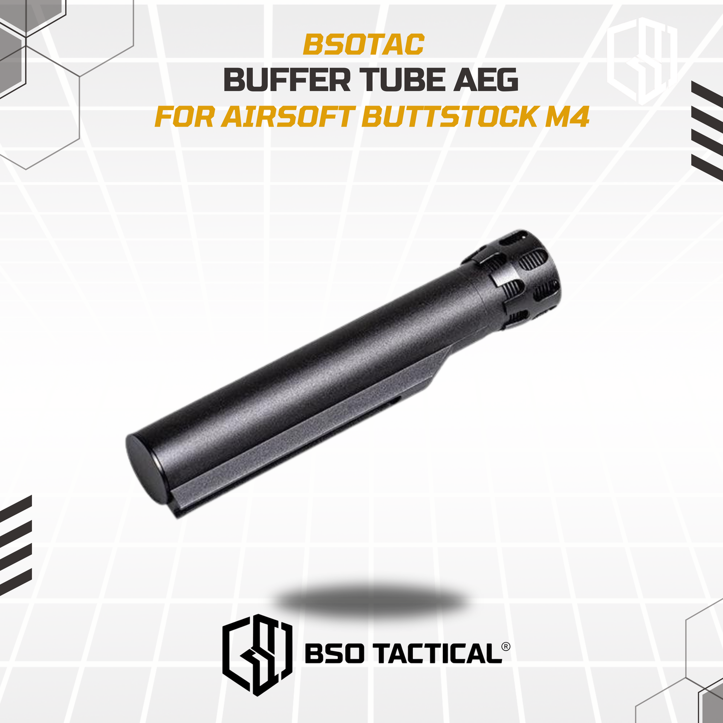 Tabung Popor AEG CNC Alumunium M4 AR15 Tactical Buttstock Pipe 6 Position
