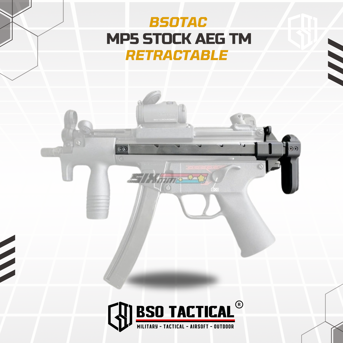 Popor MP5 5 Position Retractable Stock [For TM MP5 AEG Series]