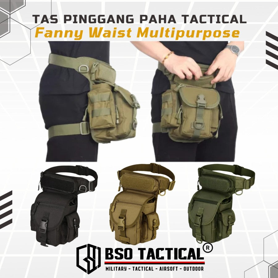 Tas Pinggang Paha Tactical Fanny Waist Multipurpose Outdoor Bag