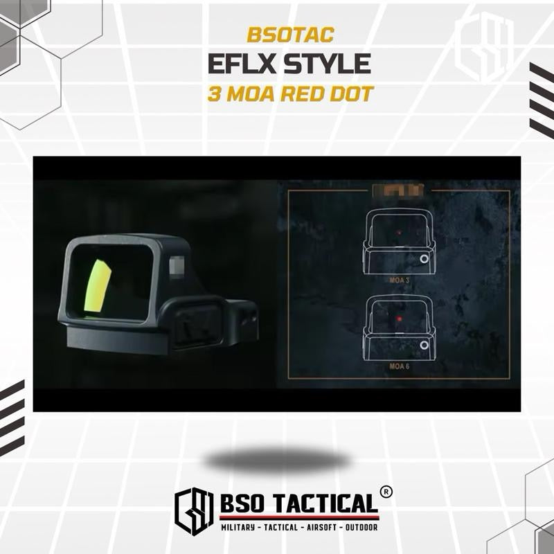 EFLX Mini Style Red Dot Scope Tactical Holosight RMR Mount Base Picatinny CNC