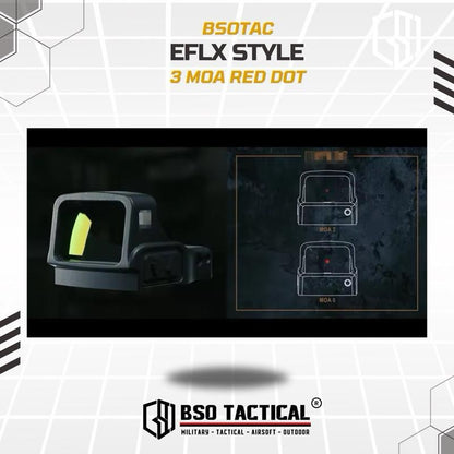 EFLX Mini Style Red Dot Scope Tactical Holosight RMR Mount Base Picatinny CNC