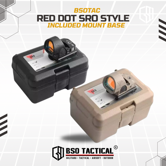 SRO Style Tactical Mini Red Dot Scope Sight with GL Mount Base & Picatinny Mount