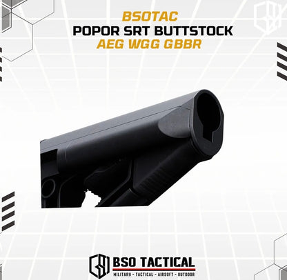 BD Tactical Popor SRT Style Polymer Buttstock Adjustable Position for AEG WGG GBBR