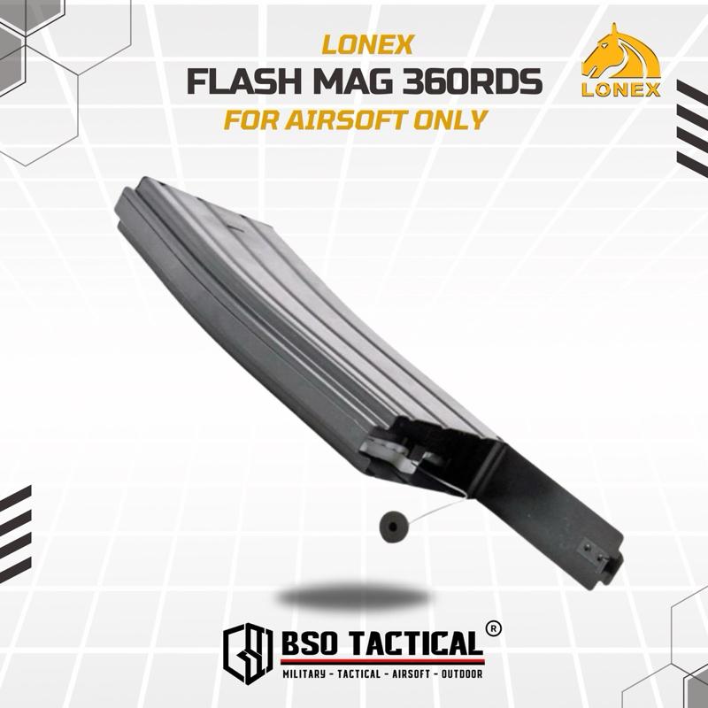 Lonex Mag Tarik 360 Rounds Metal Flash Mag High Cap
