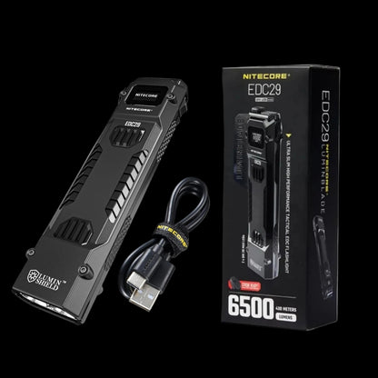 NITECORE Senter EDC29 LED Flashlight UHi 20 Max Lumin Shield 6500 Lumens Baterai USB - ORIGINAL