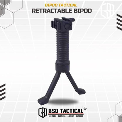 Bipod Tactical Foregrip Rectractable Airsoft Vertical M4 AR15 M16