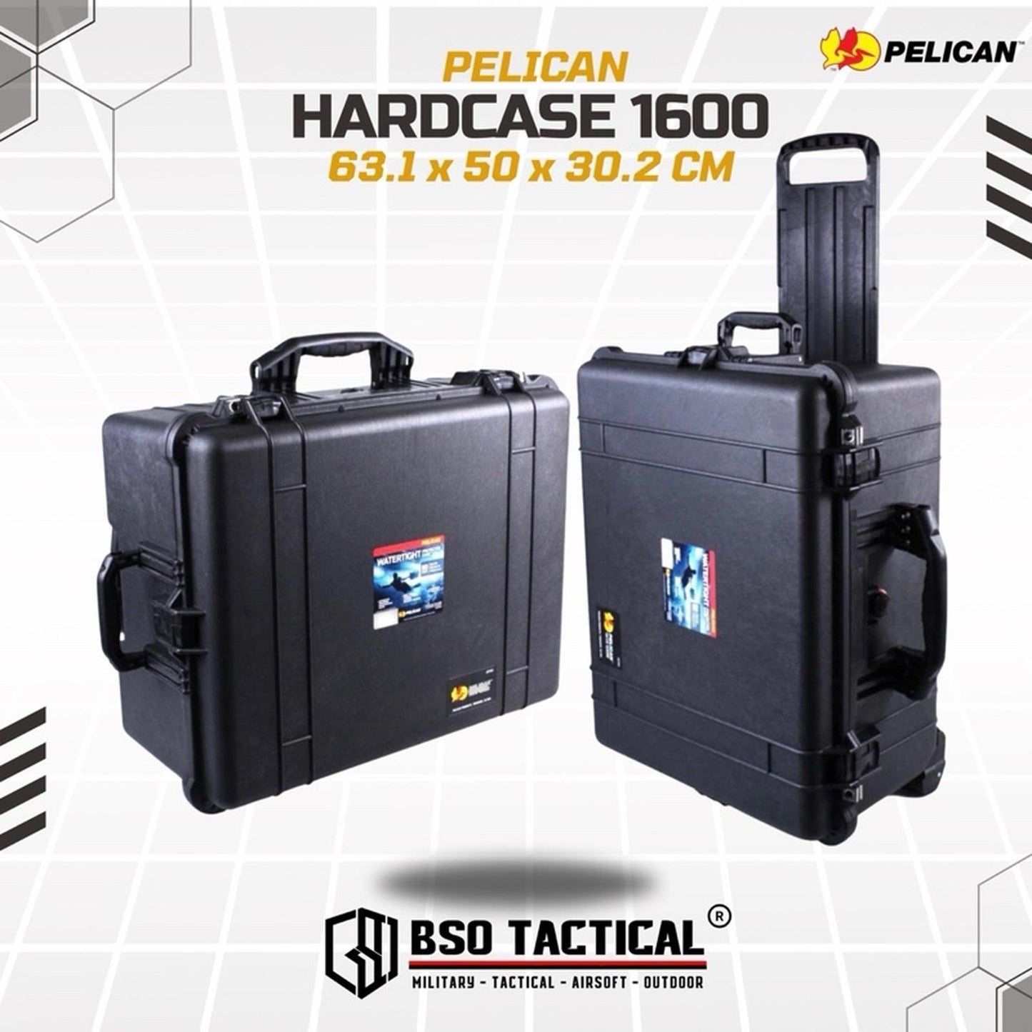 Koper Pelican 1610 Hardcase Protector Multifungsi Case Trolley Foam Precut ORIGINAL