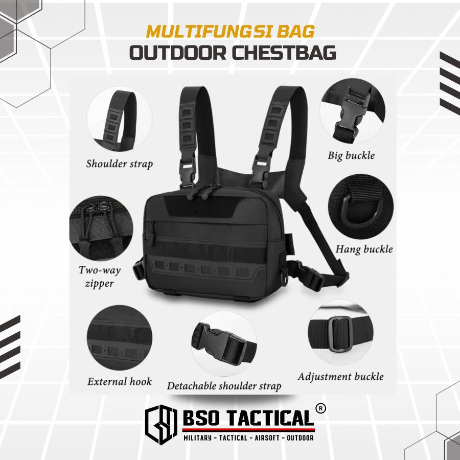 Tas Dada Tactical Chest Bag Multifungdi EDC Fishing Cycling Outdoor Multi Strap Portable