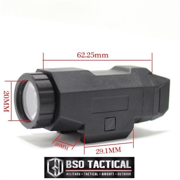 Senter Tactical INF APL Compact LED Flashlight 200 Lumens 20-22mm Picatinny FREE BATTERY CR123 Rechargeable