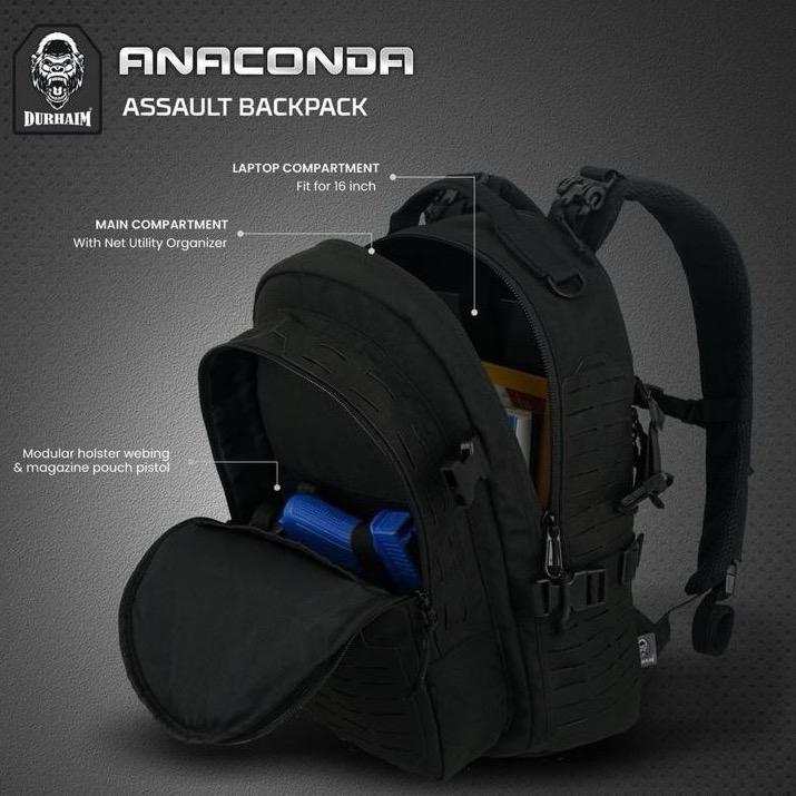 Tas Ransel Tactical Durhaim Anaconda Backpack Multifungsi Outdoor EDC Bag ORIGINAL