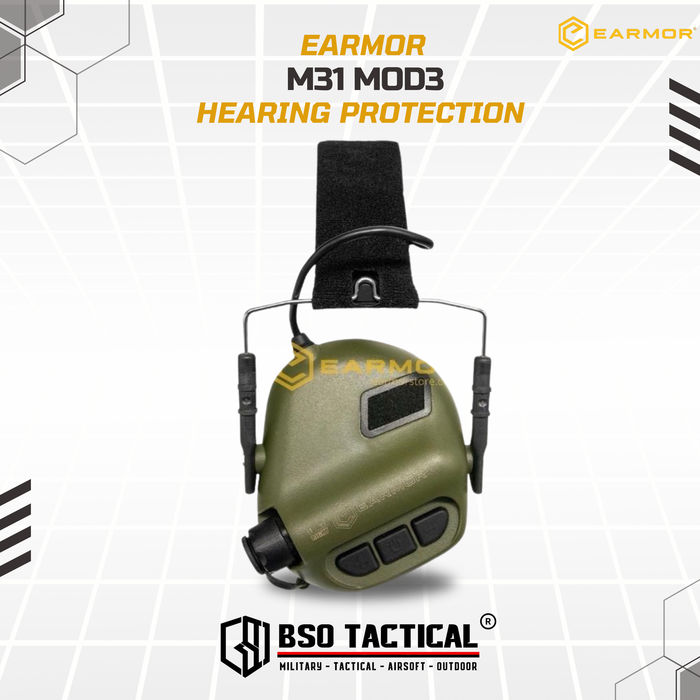 Earmor M31 Mod 3 Outdoor Safety Hearing Protection with AUX Input