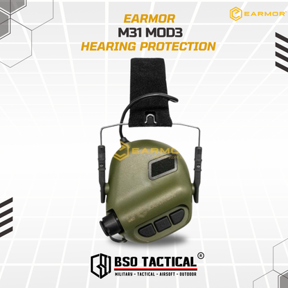 Earmor M31 Mod 3 Outdoor Safety Hearing Protection with AUX Input