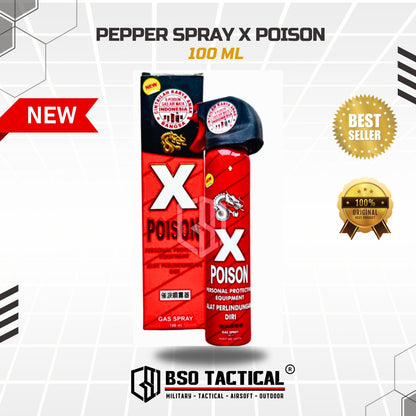 Semprotan Pepper Spray X Poison Self Defense EDC ORIGINAL