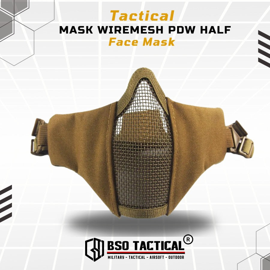 Emerson Gear Tactical Mask Wiremesh PDW Half Face Mask Masker Jaring