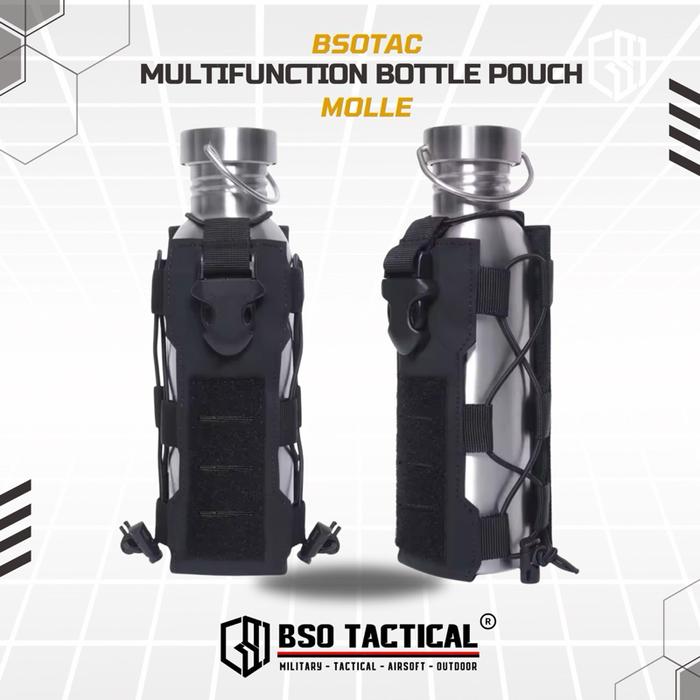 Tactical Water Bottle Pouch Molle Multifungsi Universal HT Pouches Outdoor Hiking Camping