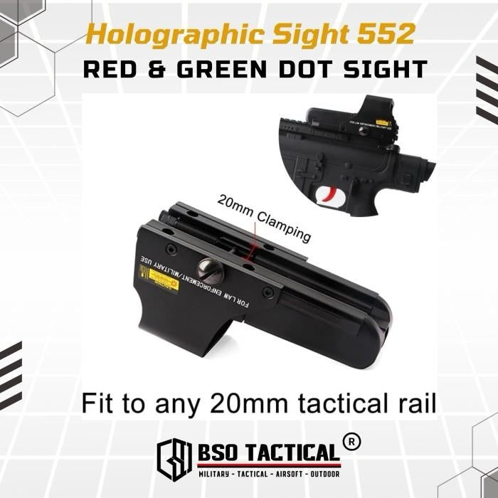 Holosight 552 Style Red Green Dot Scope Sight Full Metal Picatinny